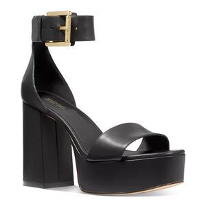 NWT Michael Kors Tara Platform Blocked Heel Leather Sandal